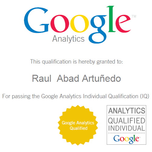 Certificación en Google Analytics